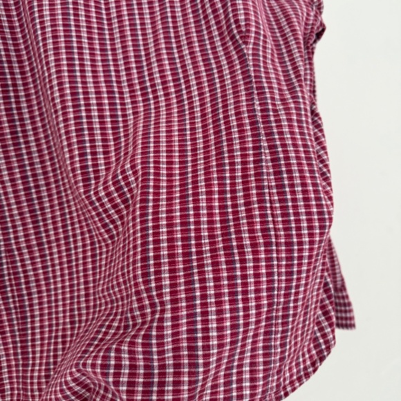 VINTAGE Cherokee rustic red checkered button down longsleeve - Picture 8 of 10